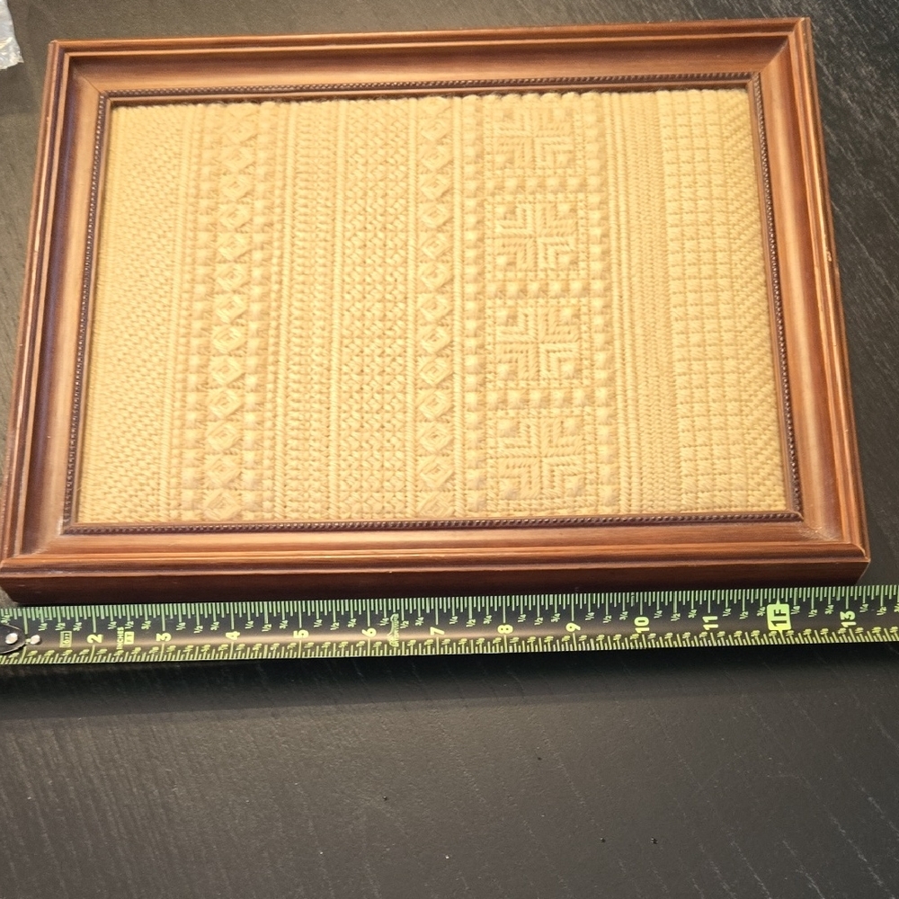 Source Unknown Intricate Patterned Wall Art in Brown Frame